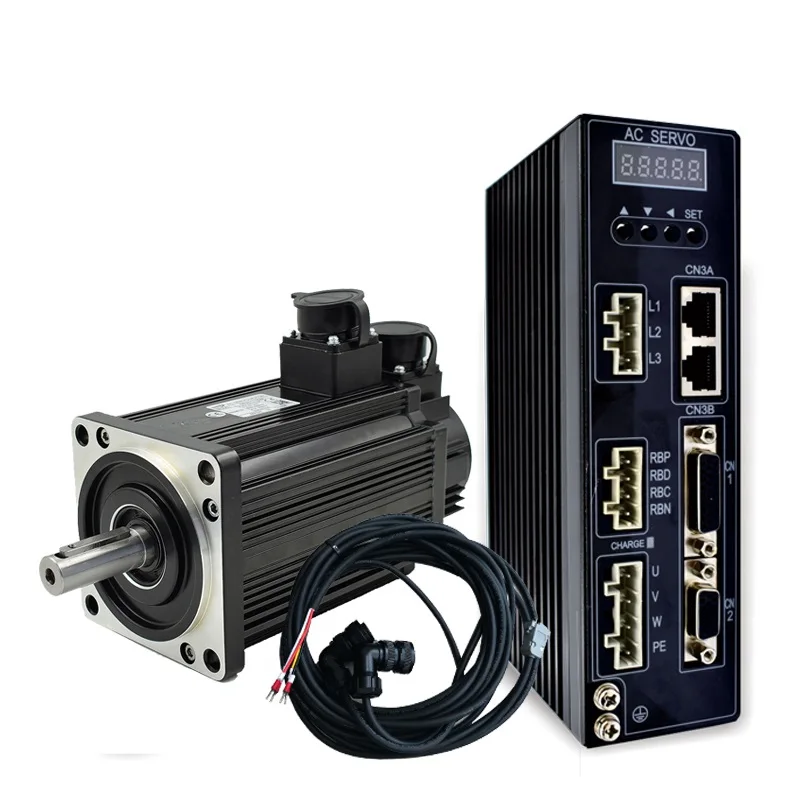 130mm 1.5kw 6nm 220V for cnc hine 3-Phase AC Servo Motor And Servo Drive - $26,086.81 MXN
