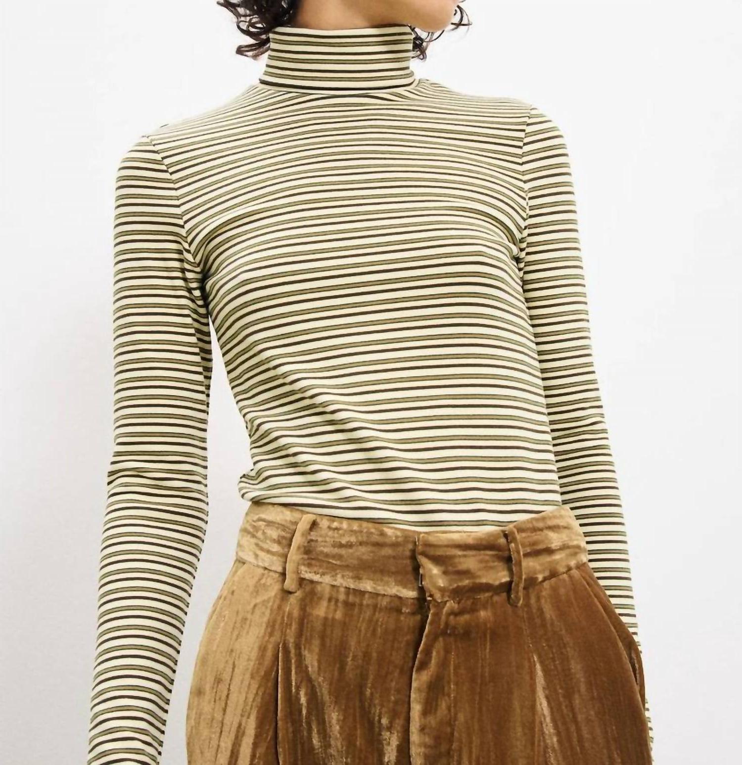 Frnch Carmelite Striped Turtleneck Top Size S - $54.45