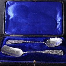 Antique Chinese Silver Sugar Spoons in presentation box - £175.28 GBP