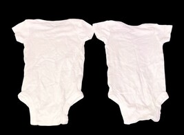 Gerber Baby Onesies Lot of 4 White Bodysuits 3-6 Months Short Sleeve image 8