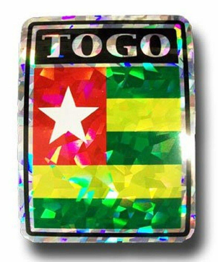 Togo Country Flag Reflective Decal Bumper Sticker - $2.88