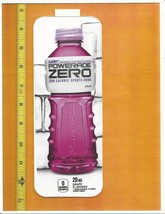 Coke Chameleon Size Powerade ZERO Grape 20 oz BOTTLE Soda Machine Flavor Strip   - $3.00