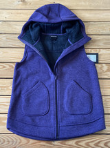 burton NWT Girl’s hooded minxy vest size L purple D12 - £20.32 GBP