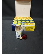 Vintage ABCO MINI BALL Red Christmas Light Bulbs NOS Store Display Box 2... - $39.99