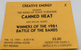 CANNED HEAT Boogie Tickets Wichita Opera House Texas 1981 x2 - £18.18 GBP