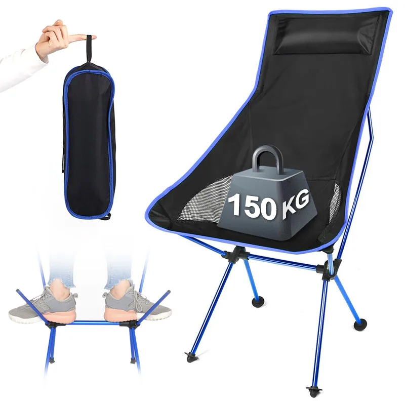 Folding Fishing Chair Camping Seat Oxford Cloth Portable Office Home Hiking - £40.35 GBP+