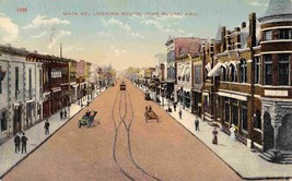 Main Street Looking South Streetcar Track Pine Bluff Arkansas 1910c postcard - £6.29 GBP