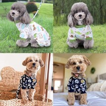 Dog Pajamas Apparel &amp; Accessories Onesie Clothes for Small Dogs Puppy 100% Cotto - £27.97 GBP