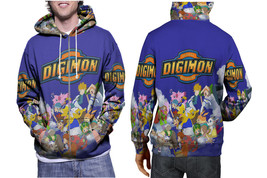 Digimon Adventure Hoodie Sporty Casual Graphic Zip up Hoodie - £27.07 GBP+