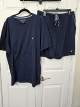 Men&#39;s NAUTICA Short Sleeve Shirt &amp; Short Sleepwear Set Size Large NWT Blue - $23.76