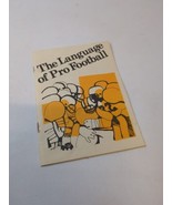 Vintage 1973 NFL The Language of Pro Football Booklet - $17.82