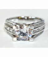 Signed PAJ 925 CZ Sterling Silver Ring Size 9 - $74.25