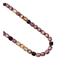 50 Beads Assorted Amethyst Purples Mix 6mm Faceted Cathedral Barrel Glass - £3.94 GBP