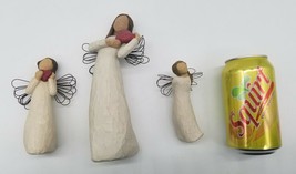 Lot of Three(3) Willow Tree Angel Figurines ~ Angel of the Hearts &amp; Than... - $31.53