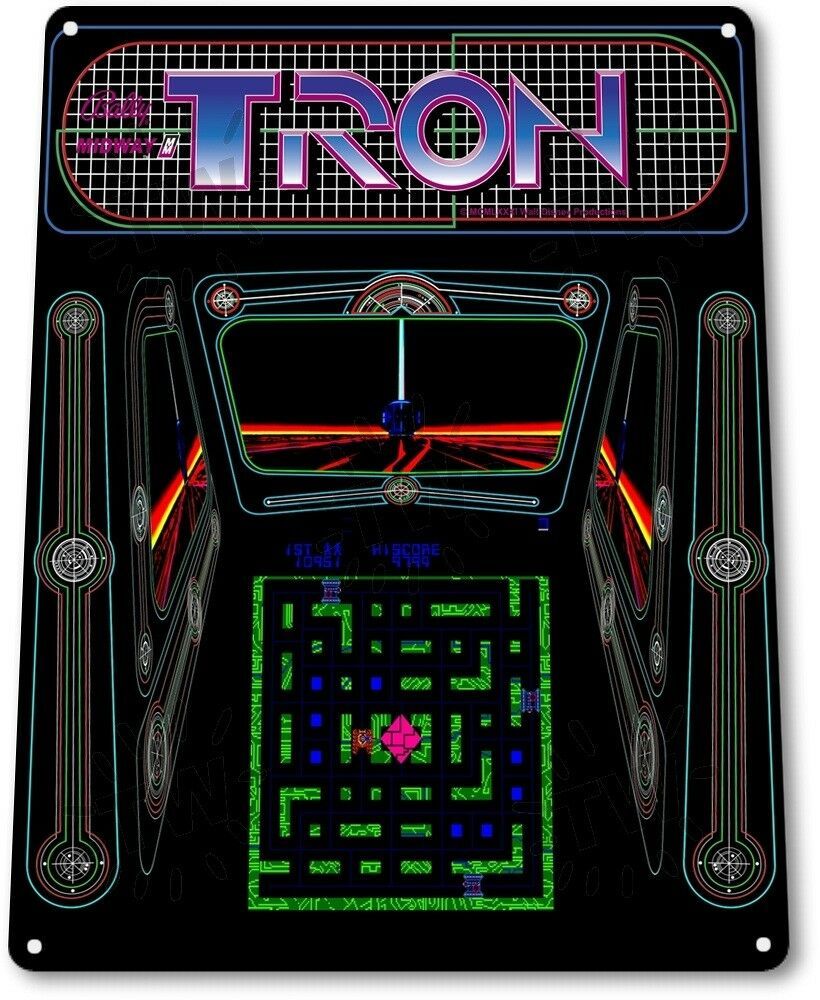 Primary image for Tron Classic Bally Midway Arcade Marquee Game Room Wall Decor Metal Tin Sign