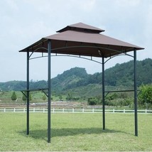 8-Ft x 5-Ft Steel Frame Outdoor Grill Gazebo with Vented Canopy - £244.73 GBP