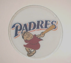 S.D. Padres MLB NL Vintage The Swinging Friar 14&quot; Frosted Glass Serving Plate - £69.45 GBP