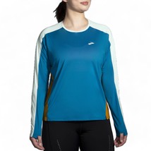 Brooks women&#39;s sprint free long sleeve 2.0 shirt in Pacific/Lightest Sky/Ochre - £34.96 GBP