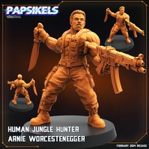 3D Printed Papsikels Human Jungle Hunter Arnie Worcestenegger 28mm 32mm - $6.64+