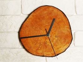 Wooden clock, unique rustic clock, personalized gift, handmade wall clock - £88.47 GBP