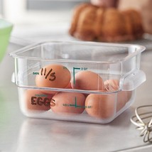 Vigor 2 Qt. Clear Square Polycarbonate Food Storage Container w/ Green G... - £54.38 GBP