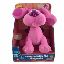 Vintage Fisher Price Blues Clues Puppy Bounce With Me Magenta Plush 10&quot;  - £31.62 GBP