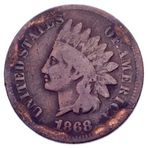 1868 1C Indien Cents En Bon État, Marron Couleur, Complet Fort Jantes - $44.04