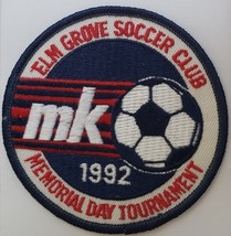 Elm Grove Soccer Club MK 1992 Memorial Day Tournament  2&quot; Patch - £4.68 GBP