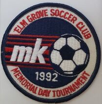 Elm Grove Soccer Club MK 1992 Memorial Day Tournament  2" Patch - $5.95