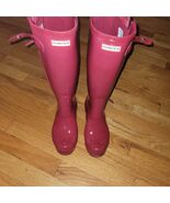 Hunter Unisex pink Plaid Tall Rain Willies Boots EU 36 SZ 5 W SZ 4 M - $1,384.74 MXN