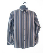 Lakeland Men’s Multicolour Striped Square Button Long Sleeve Shirt Size L - £14.58 GBP