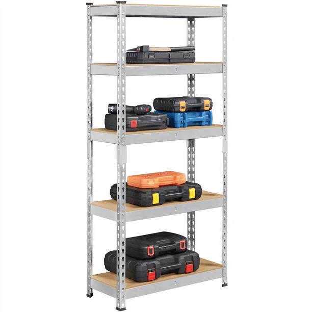Mart 5 Shelf Adjustable  Boltless Storage Shelf Unit, Black 27.4? L  11.6? W  60 - £72.53 GBP