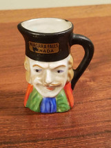 Vintage Mini Niagara Falls Ceramic King Toby Mug Cup Hand Painted Occupied Japan - $9.85