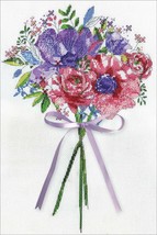 Design Works Counted Cross Stitch Kit 9" X 13" Floral Lace 3244 14 Count Flowers - $36.99
