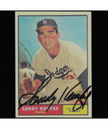 Sandy Koufax autograph signed 1961 Topps RP card #344 Dodgers - $129.99
