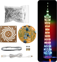 LED Canton Tower DIY Kit, 12 LED Circles, 38cm Soldering Project Model G... - $730.19 MXN