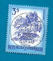Used Austrian Postage Stamp 1974 Landscapes of Austria Scott  #963 - $1.99