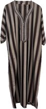 Moroccan Men Kaftan in Brown with Stripes - €67,02 EUR