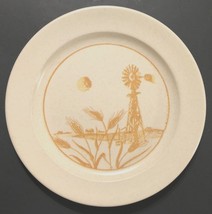 ANCHOR HOCKING Ironstone USA Windmill Gold Yellowish Vintage Dinner Plate 10.5&quot; - £10.48 GBP