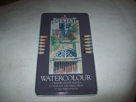 Rexel Derwent Watercolour Watercolor Pencils Tin Box 32881 Made in Great... - $17.81