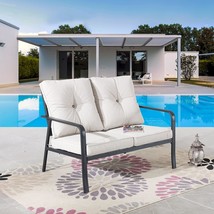 Festival Depot 1 Pc. Patio Loveseat Outdoor Furniture, All-Weather, Beige. - £162.59 GBP