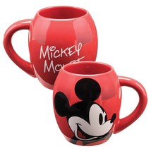 Walt Disney Classic Mickey Mouse 18 oz Red Oval Ceramic Mug NEW UNUSED - $11.64