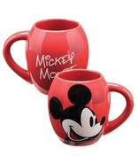 Walt Disney Classic Mickey Mouse 18 oz Red Oval Ceramic Mug NEW UNUSED - £9.30 GBP