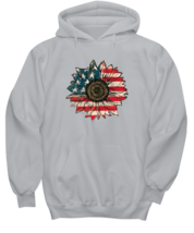 Independence Day Hoodie America Sunflower Ash-H  - £28.82 GBP