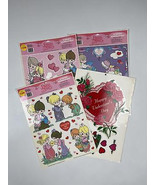 Vtg 90s Valentine&#39;s Day Window Cling Decorations - Precious Moments + More! - $12.19