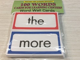 WORD WALL - Cards for Learning Center - 100 Cards- Word Wall Teaching supplies  - £8.76 GBP
