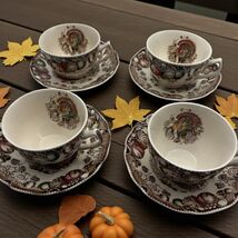 Johnson Bros Brothers "His Majesty" Cups &amp; Saucers Set of 4 Perfect England - $37.57