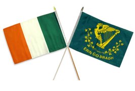 AES 12x18 12&quot;x18&quot; Wholesale Combo Ireland Irish &amp; Erin Go Bragh Stick Flag - £10.32 GBP