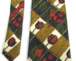 NWT VErmenegildo Zegna Red Green Flower Silk Neck Tie Neiman Marcus Flor... - £77.27 GBP