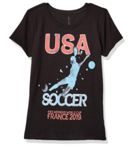 FIFA WWC France 2019 US Shooters Soccer Youth Girl&#39;s Tee Shirt Size XL, New - $8.99